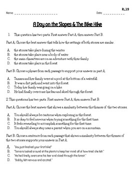 3rd Grade FSA Reading Practice - 3.RL.3.9 by Stephanie Shepard | TpT