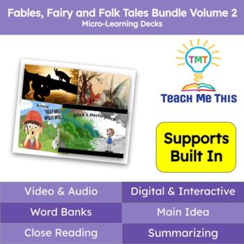 Preview of Fables Fairy and Folk Tales Reading Passage and Activities Bundle Volume 2