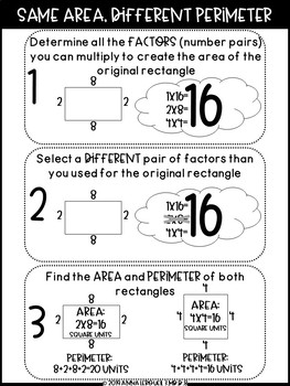 third grade perimeter and area worksheets