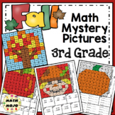 3rd Grade Fall Math Mystery Pictures: Fall Color By Number
