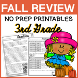 3rd Grade Fall Packet: NO PREP!