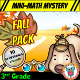 3rd Grade Fall Packet of Mini Math Mysteries (Printable & 