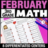 3rd Grade February Math Centers Valentine's Day Glyph Craf