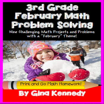 Preview of 3rd Grade February Math Projects, Problem-Solving