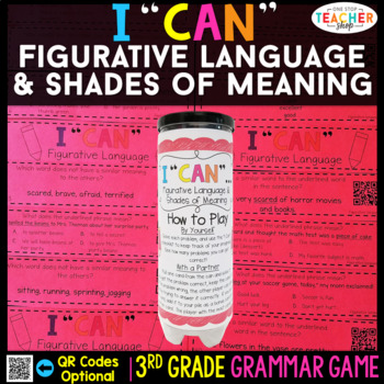 Preview of 3rd Grade Grammar Game | Figurative Language & Shades of Meaning