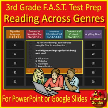 Preview of 3rd Grade Florida BEST ELA.3.R.3 Reading Across Genres Game Florida FAST