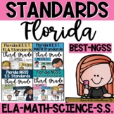 3rd Grade Florida BEST ELA Math NGSS Science SS Standards