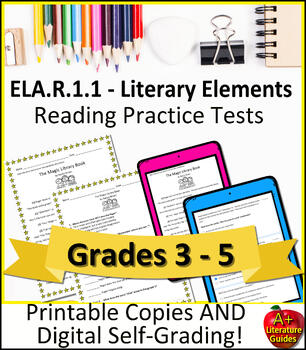Preview of Florida BEST Practice Tests Literary Elements 3.R.1.1 4.R.1.1 5.R.1.1 FAST