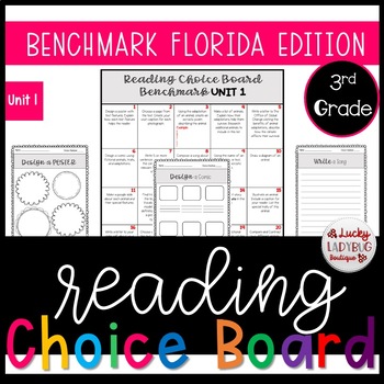 3rd Grade Florida Edition Benchmark Advance Choice Board Unit 1 | TPT