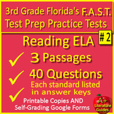 3rd Grade Florida FAST PM3 Reading Practice Tests #2 Flori