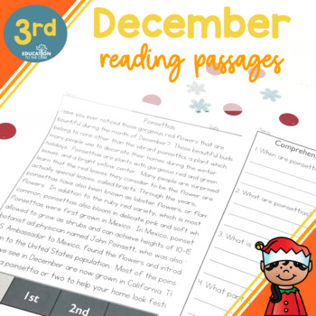 Preview of 3rd Grade Fluency Passages for December