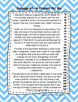 Preview of 3rd Grade Fluency Passages with Comprehension Questions Set A (#1-10)