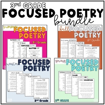 Preview of Focused Poetry 3rd Grade Bundle: Units 1, 2, 3, and 4
