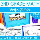 3rd Grade Shape Games - Quadrilaterals, Shape Attributes