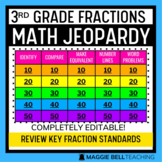 3rd Grade Fraction Jeopardy Virtual Review Game & Math Tes