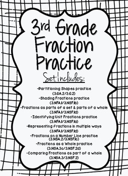 Preview of 3rd Grade Fraction Practice