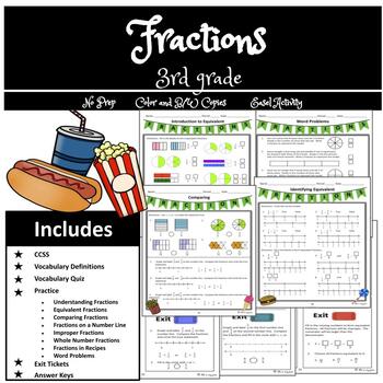 Preview of 3rd Grade Fraction Practice