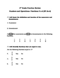 3rd Grade Fraction Review Study Guide CCS 3.NF.3 a-d