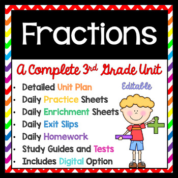 Preview of 3rd Grade Fraction Unit - Differentiated