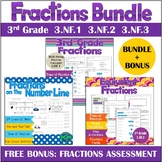 3rd Grade Fractions Bundle 3.NF.1/3.NF.2/3.NF.3