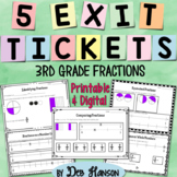 3rd Grade Fractions Exit Ticket Set {FREEBIE!}