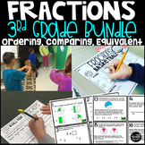 3rd Grade Fractions Games and Test Prep Bundle