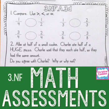 Preview of 3rd Grade Fractions Math Assessments
