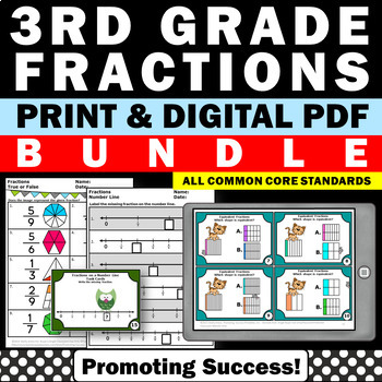 Preview of Introduction to Fractions Identifying Equivalent on a Number Line Practice Games