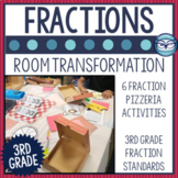 3rd Grade Fractions Room Transformation and Activities