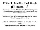 3rd Grade Fractions Task Card Sort