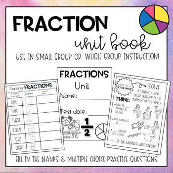 Preview of 3rd Grade: Fractions Unit Book/ Study Guide