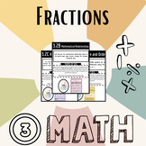 3rd Grade Fractions Worksheet/Assessment STAAR Bundle