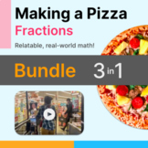3rd Grade Fractions in Real World: Pizza w/ Videos - Bundl