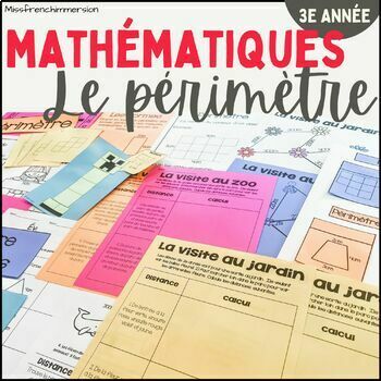 Preview of French Math Grade 3: Measurement - Perimeter - Mathématiques 3e: Le périmètre