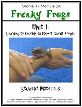 Preview of 3rd Grade Frogs Module Printables:  Unit 1