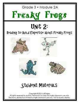 Preview of 3rd Grade Frogs Module Printables: Unit 2
