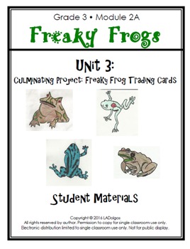 Preview of 3rd Grade Frogs Module Printables: Unit 3