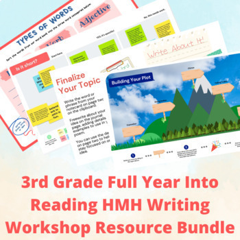Preview of 3rd Grade Full Year Into Reading HMH Writing Workshop Resource Bundle