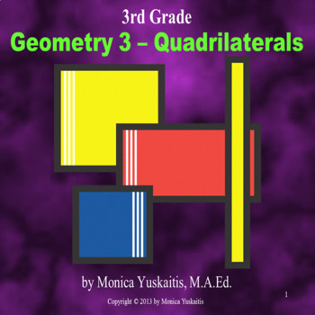 Preview of 3rd Grade Geometry 3 - Quadrilaterals Powerpoint Lesson