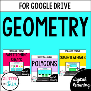 Preview of 3rd Grade Geometry Activities for Google Classroom BUNDLE