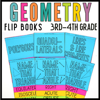 Preview of 3rd Grade Geometry Flip Book Bundle