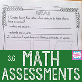 3rd Grade Geometry Math Assessments