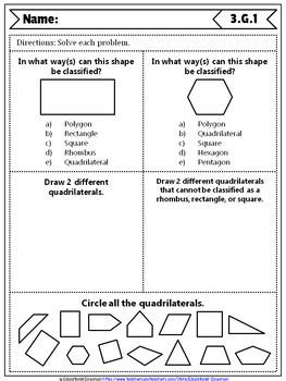 3rd Grade Geometry Quizzes: 3rd Grade Math Quizzes, Geometry Quiz