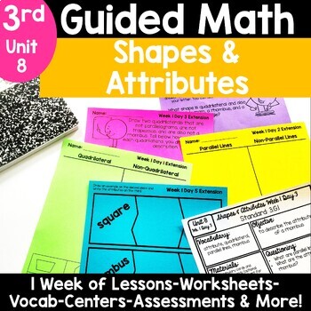 Preview of 3rd Grade Geometry Shapes and Attributes 3.G.1