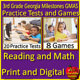 3rd Grade Georgia Milestones Test Prep Math and Reading GMAS Bundle SELF-GRADING