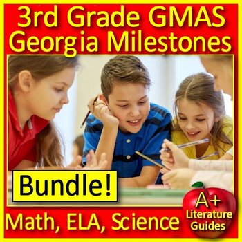 Preview of 3rd Grade Georgia Milestones Science, Math, & Reading Test Prep GMAS Bundle!