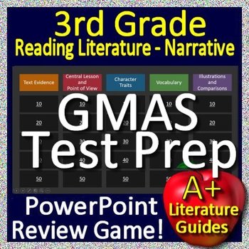 Preview of 3rd Grade Georgia Milestones Test Prep Literature/Narrative Review Game GMAS