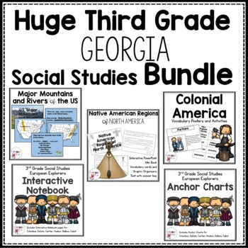 Preview of 3rd Grade Georgia Social Studies Bundle