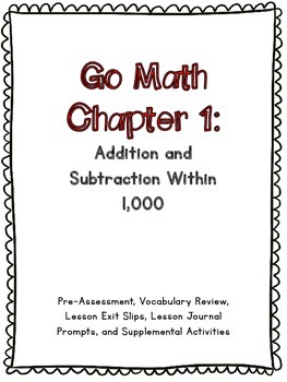 Preview of 3rd Grade Go Math Chapter 1 Supplemental Materials