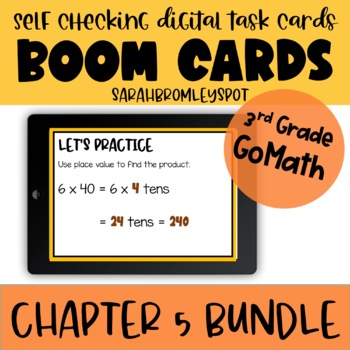 Preview of 3rd Grade Chapter 5 Resource Boom Card™ Bundle | Multiplication